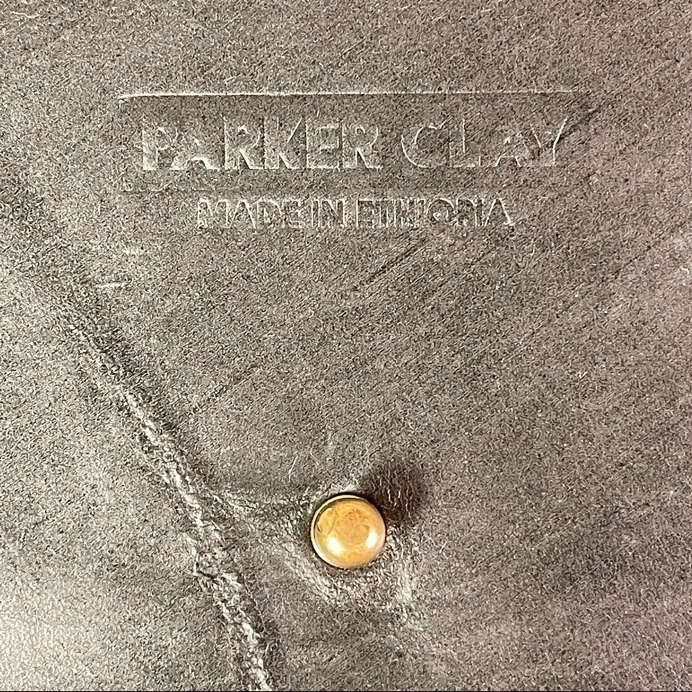 Parker Clay Black Leather Wallet Card Holder Travel Document Pouch Organizer